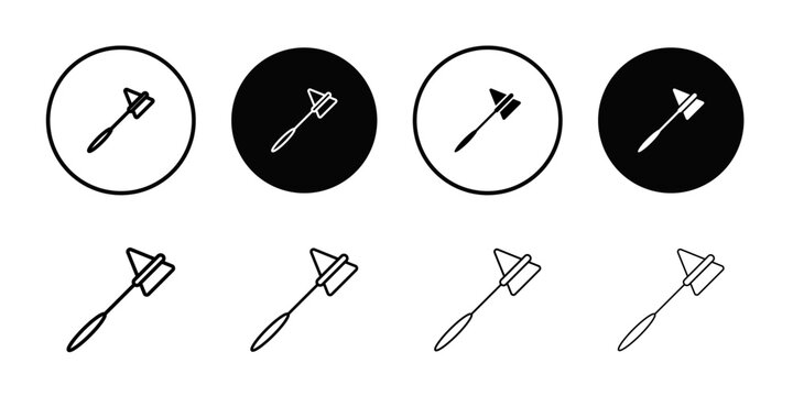 Reflex hammer icon Thin line flat illustration