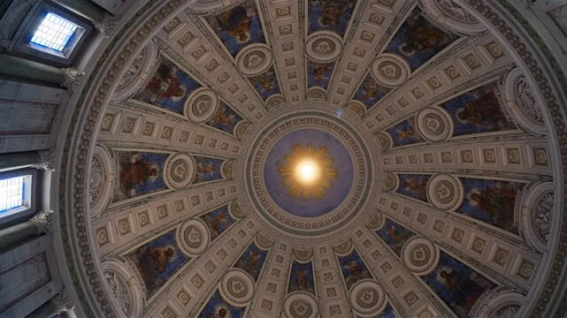 View of the inside of Frederik's Church in the city centre of Copenhagen, Denmark