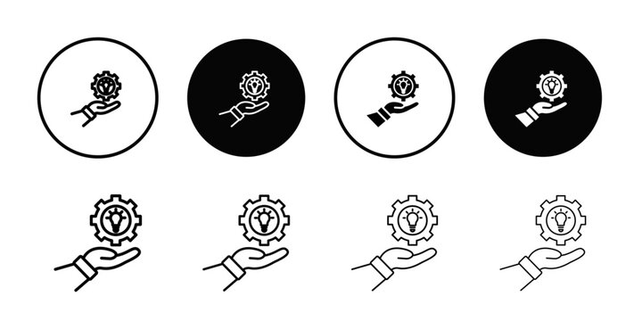 Skills set icon Thin line flat illustration