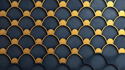 Obraz premium Luxurious Art Deco Inspired Seamless Pattern with Golden Metallic Accents
