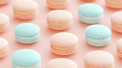 Obraz premium Delightful christmas and new year desserts festive macarons to celebrate the season