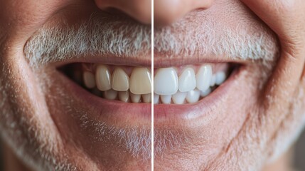 Obraz premium A before and after picture of a Dental Bonding. Perfect for Dental Advertisements and Dental Content.