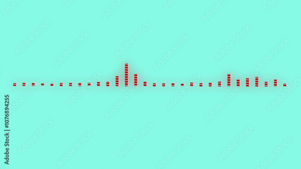 Poster sound waveform frequency. radio ,waves on white background. seamless loop animation