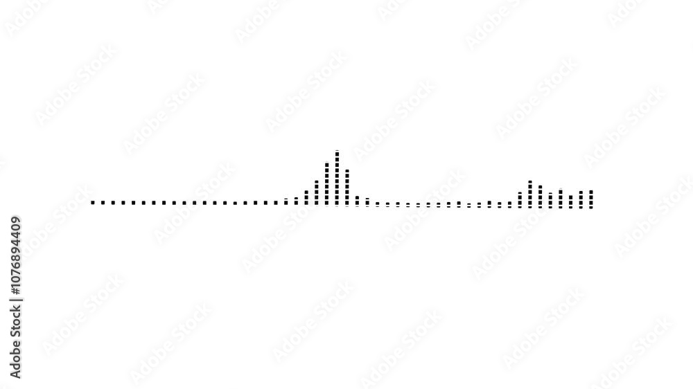 Poster sound wave or frequency digital isolated on white background. digital sound wave equalizer. audio te