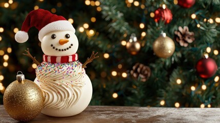 Obraz premium Delight in the festive spirit with christmas and new year dessert ideas