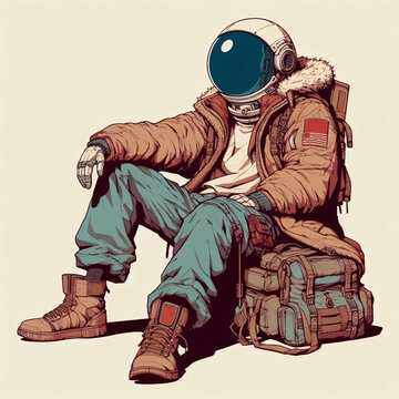 illustration of a astronaut.