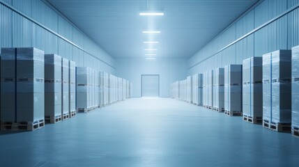 Fototapeta premium Efficiently organize and manage warehouse storage with optimal layout techniques for better accessibility