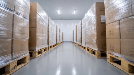 Obraz premium Optimize your warehouse efficiency by streamlining storage solutions for bulk inventory management