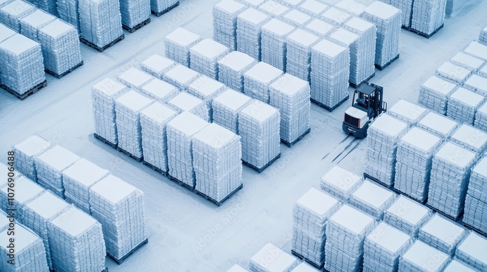 Poster efficient warehouse management how forklifts optimize storage and logistics operations