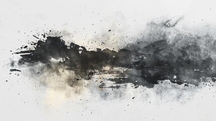 Abstract Black and White Splatter Paint Texture