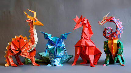 Intricate Origami Creations Featuring Celestial Themes and Patterns Inspired by the Lunar New Year