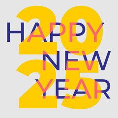 2025 new year square poster