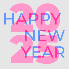 2025 new year square poster
