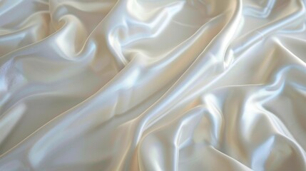Obraz premium White Satin Fabric Texture - Smooth, Elegant Background