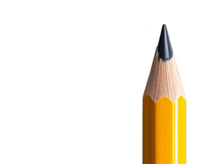 Close-up of a Yellow Pencil Point