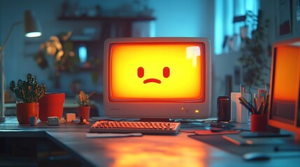 Sad Computer Screen