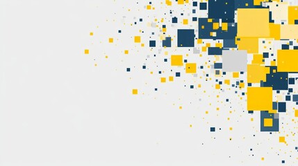 Obraz premium An abstract background with yellow and blue squares. with copy space for text