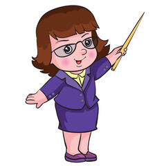 teacher in purple suit