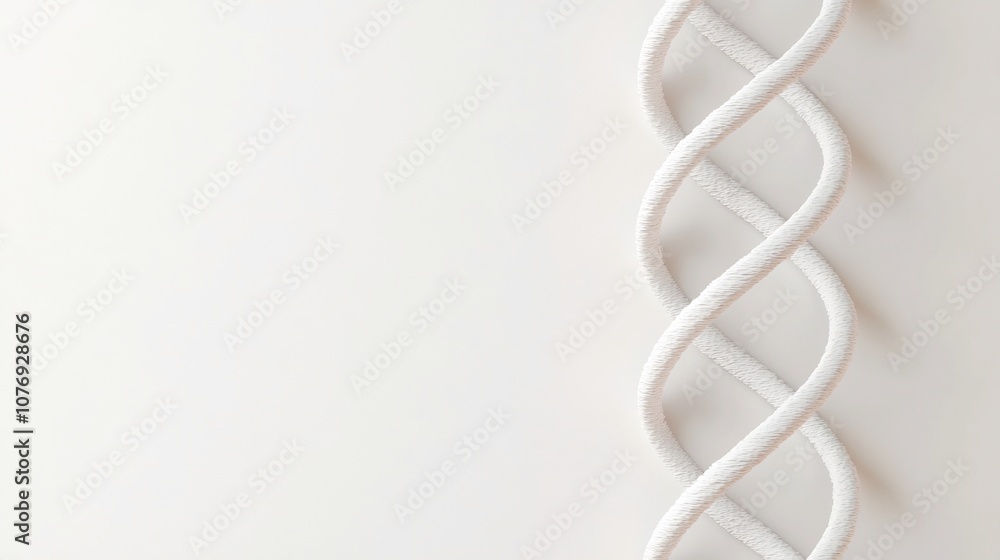 Aufkleber dna helix icon centered on blank background with copy space,3d
