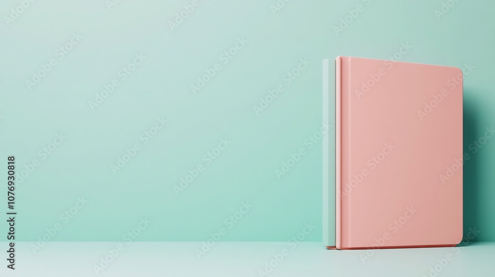 Aufkleber pastel colored hr document folder icon on plain background with copy space
