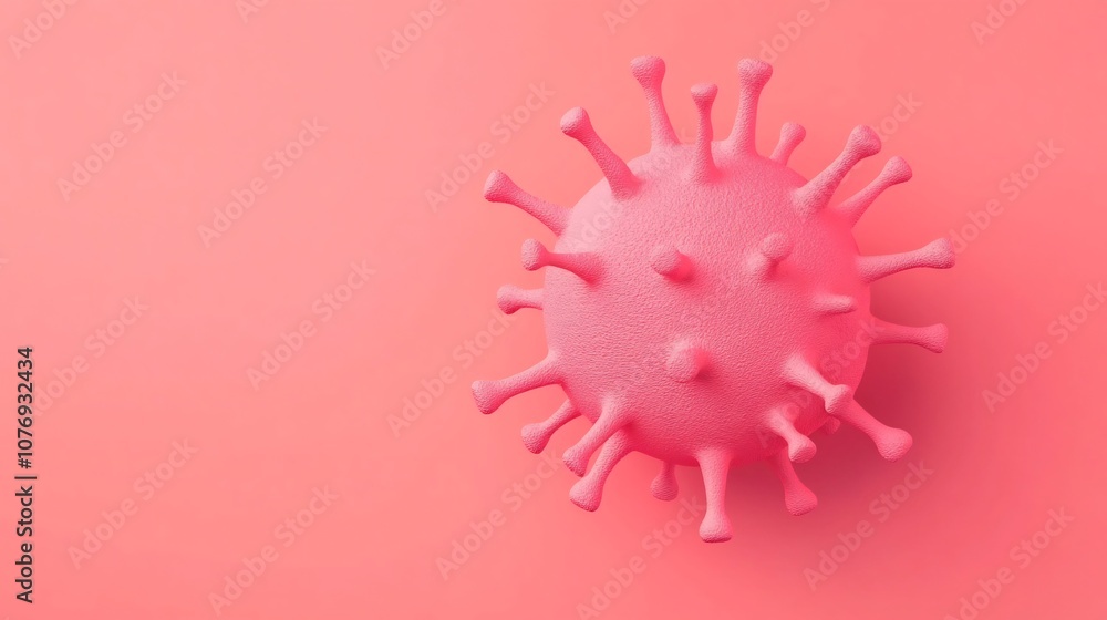 Aufkleber minimalist virus icon with empty copy space for 3d