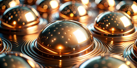 Glossy Metallic Surface with Subtle Glowing Pattern Symbolizing Insight Epiphany Ideal for Epiphany Themed Advertisements Magazine Covers with Copy Space for Text Photo Stock Concept