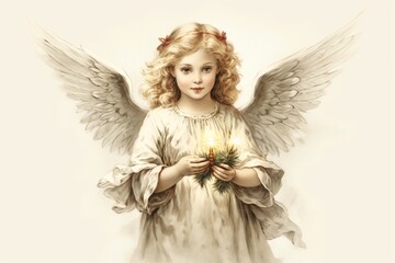 Fototapeta premium Christmas angel representation spirituality creativity.
