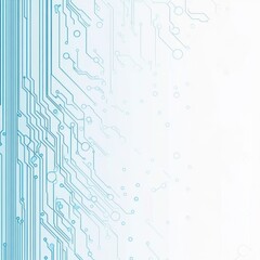 Obraz premium Simple circuit board pattern, blue and white color scheme. Technology background.
