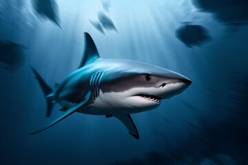 Obraz premium Majestic Great White Shark Underwater 