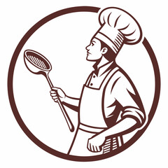Chef logo icon. Vector illustration 