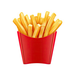french fries with transparent background, ai