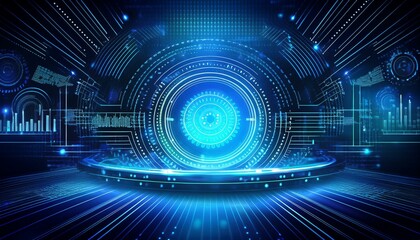 Abstract tech background. Futuristic technology interface