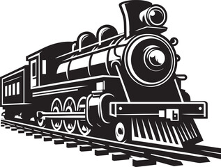 Steam locomotive train silhouette vector illustration isolated on a white background © Md Hasan