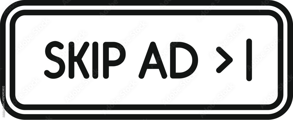 Poster skip ad button inviting users to skip advertisement and proceed to the main content