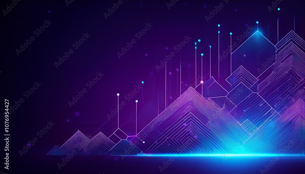 Fototapete abstract geometric shape technology digital hi tech concept background. space for your text