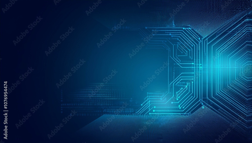 Fototapete abstract geometric shape technology digital hi tech concept background. space for your text