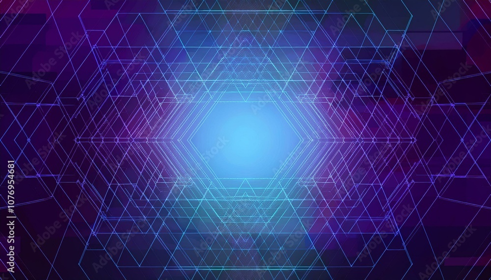 Fototapete abstract geometric shape technology digital hi tech concept background. space for your text