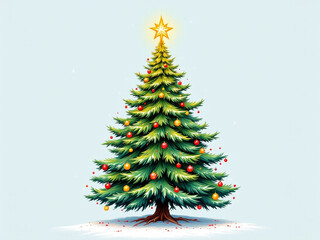 Fototapeta premium Modern Christmas Tree for Digital Designs