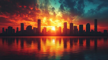 Fototapeta premium A global warming concept is visually illustrated through a simple yet powerful climate change design