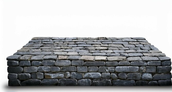 Superficie en perspectiva vac&iacute;a de adoquin