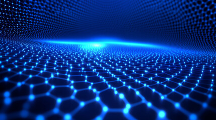 Hexagonal abstract technology network concept background