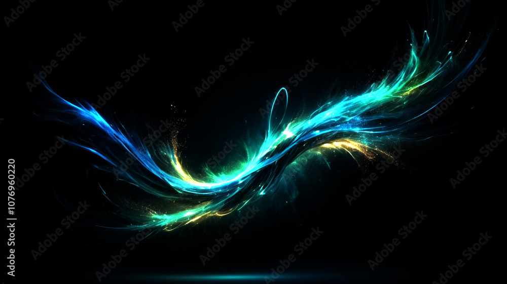 Poster abstract digital wave background representing information technology. dimensional mobility, informat