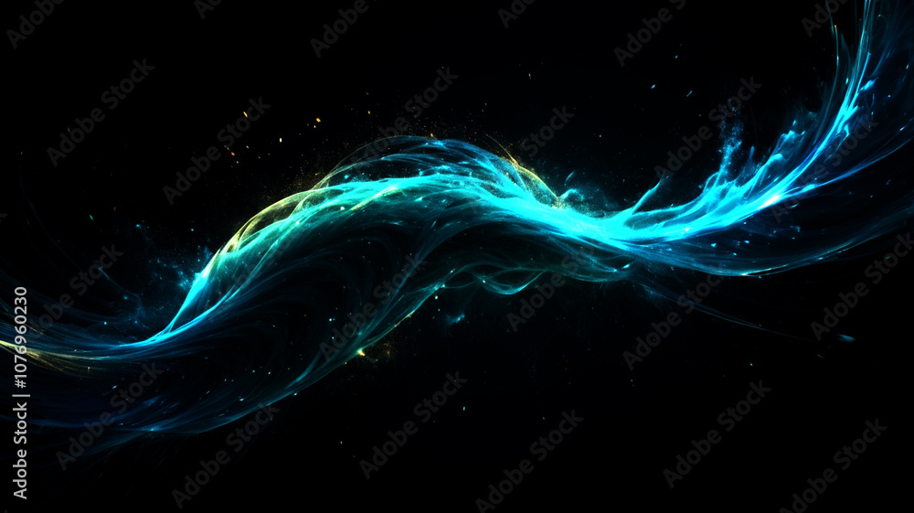 Poster abstract digital wave background representing information technology. dimensional mobility, informat