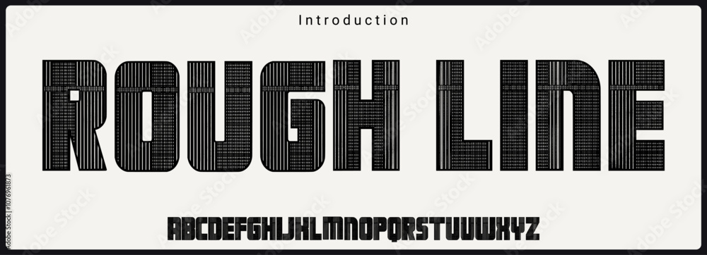 Poster bold handmade typeface vector font. alphabet vector font with texture and rough.