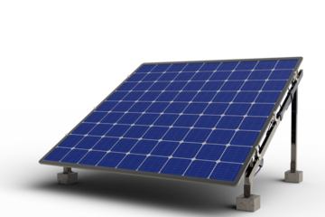 Solar panel on a mounting structure, highlighting renewable energy and sustainable power solutions. 3d image