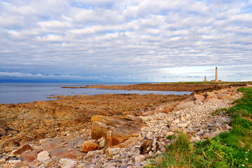 Gatteville lighthouse in Normandy coast