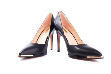 Elegant Black High Heels Displayed With a Minimalist Focus and Soft Lighting