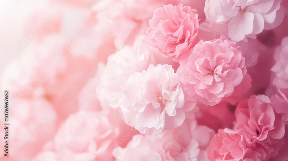 Aufkleber a gentle pastel grainy gradient background with a soft mix of light azalea pink and rose hues, creat