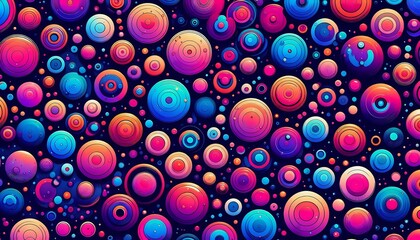 Vibrant Concentric Circles Pattern