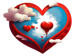 Beautiful Digital Illustration of a Heart - Symbol of Love and Emotion